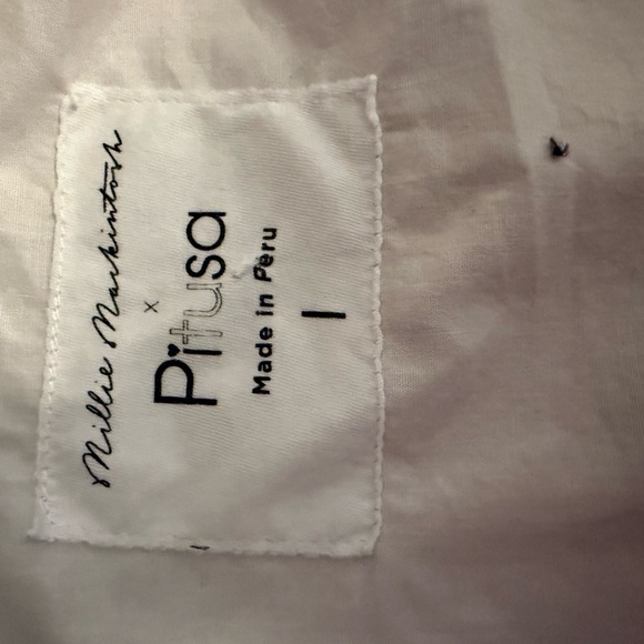 Pitusa Pink and Purple Sheath Dress with Puff Sleeves minus the Sash - Picture 4 of 7